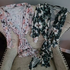 Lot of 2 Posh Peanut Robes XL